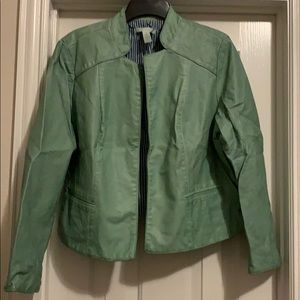 Woman’s Chico’s sea foam green jacket , Size 2